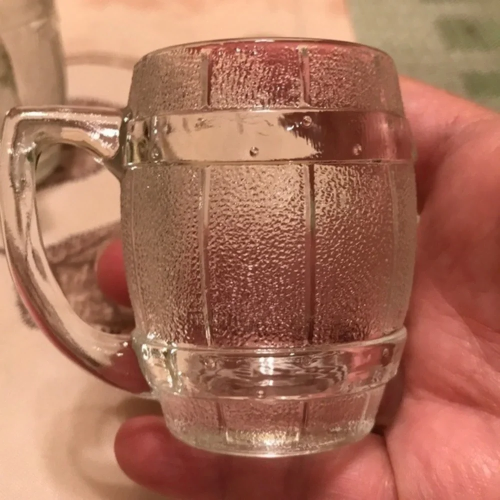 Vintage pair barrel shot glasses